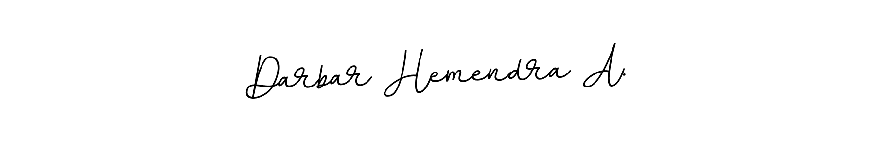 Design your own signature with our free online signature maker. With this signature software, you can create a handwritten (BallpointsItalic-DORy9) signature for name Darbar Hemendra A.. Darbar Hemendra A. signature style 11 images and pictures png