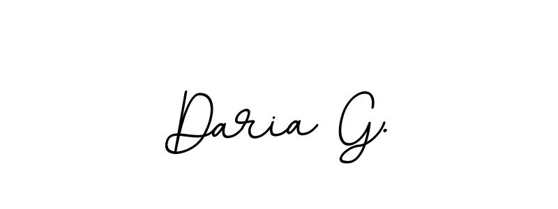 How to make Daria G. name signature. Use BallpointsItalic-DORy9 style for creating short signs online. This is the latest handwritten sign. Daria G. signature style 11 images and pictures png