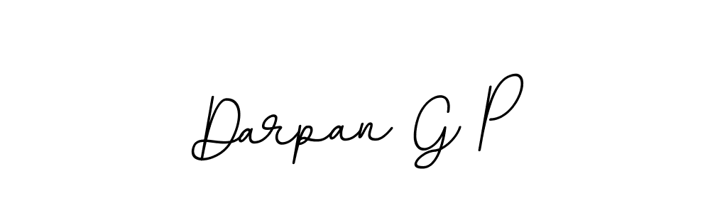 Darpan G P stylish signature style. Best Handwritten Sign (BallpointsItalic-DORy9) for my name. Handwritten Signature Collection Ideas for my name Darpan G P. Darpan G P signature style 11 images and pictures png