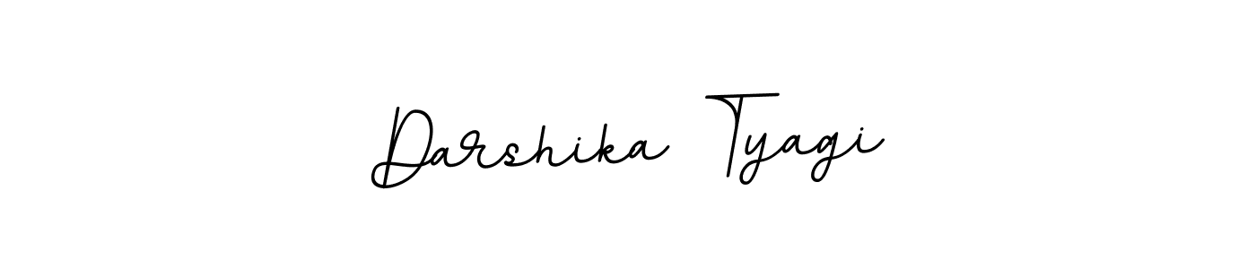 The best way (BallpointsItalic-DORy9) to make a short signature is to pick only two or three words in your name. The name Darshika Tyagi include a total of six letters. For converting this name. Darshika Tyagi signature style 11 images and pictures png