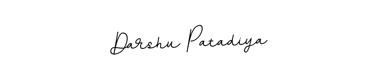 Design your own signature with our free online signature maker. With this signature software, you can create a handwritten (BallpointsItalic-DORy9) signature for name Darshu Patadiya. Darshu Patadiya signature style 11 images and pictures png