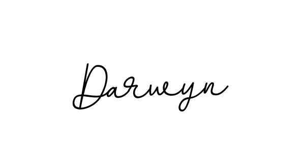 Use a signature maker to create a handwritten signature online. With this signature software, you can design (BallpointsItalic-DORy9) your own signature for name Darwyn. Darwyn signature style 11 images and pictures png