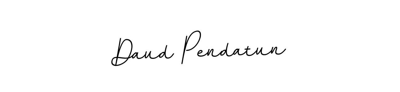 How to make Daud Pendatun name signature. Use BallpointsItalic-DORy9 style for creating short signs online. This is the latest handwritten sign. Daud Pendatun signature style 11 images and pictures png