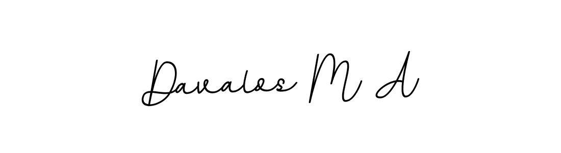 Use a signature maker to create a handwritten signature online. With this signature software, you can design (BallpointsItalic-DORy9) your own signature for name Davalos M A. Davalos M A signature style 11 images and pictures png