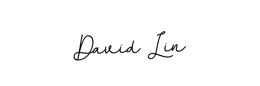 How to make David Lin name signature. Use BallpointsItalic-DORy9 style for creating short signs online. This is the latest handwritten sign. David Lin signature style 11 images and pictures png