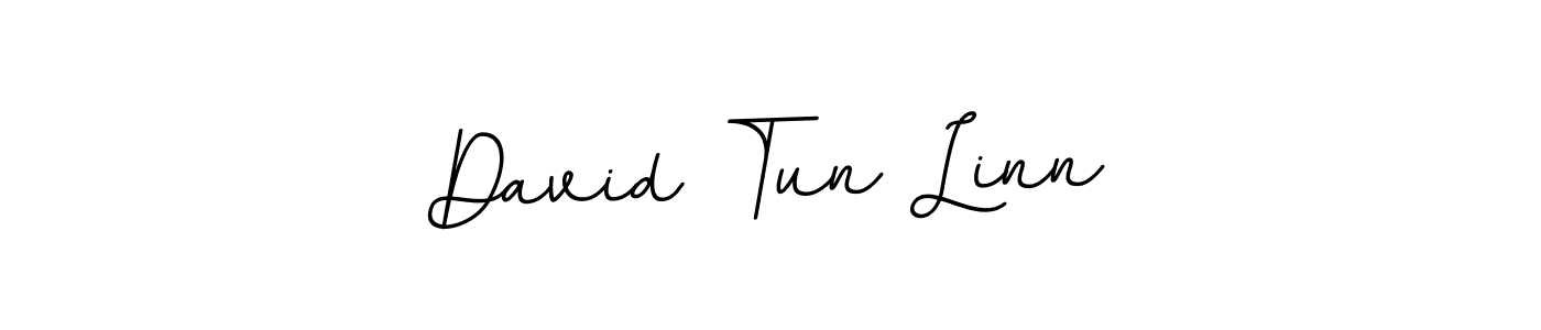 The best way (BallpointsItalic-DORy9) to make a short signature is to pick only two or three words in your name. The name David Tun Linn include a total of six letters. For converting this name. David Tun Linn signature style 11 images and pictures png