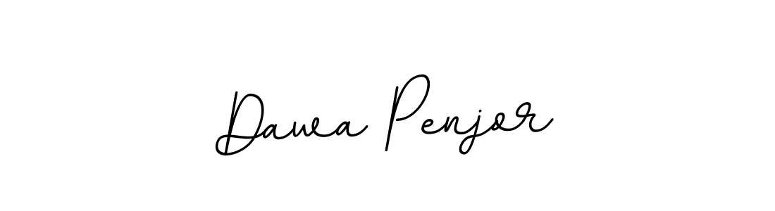 How to make Dawa Penjor name signature. Use BallpointsItalic-DORy9 style for creating short signs online. This is the latest handwritten sign. Dawa Penjor signature style 11 images and pictures png