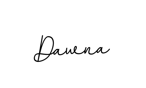 Design your own signature with our free online signature maker. With this signature software, you can create a handwritten (BallpointsItalic-DORy9) signature for name Dawna. Dawna signature style 11 images and pictures png