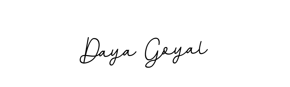 Make a beautiful signature design for name Daya Goyal. With this signature (BallpointsItalic-DORy9) style, you can create a handwritten signature for free. Daya Goyal signature style 11 images and pictures png