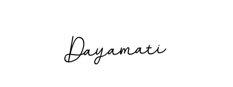 Use a signature maker to create a handwritten signature online. With this signature software, you can design (BallpointsItalic-DORy9) your own signature for name Dayamati. Dayamati signature style 11 images and pictures png