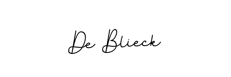 Make a beautiful signature design for name De Blieck. With this signature (BallpointsItalic-DORy9) style, you can create a handwritten signature for free. De Blieck signature style 11 images and pictures png