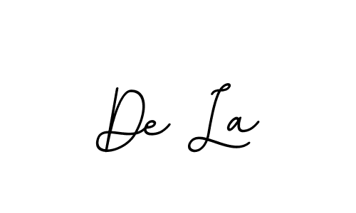 Also we have De La name is the best signature style. Create professional handwritten signature collection using BallpointsItalic-DORy9 autograph style. De La signature style 11 images and pictures png