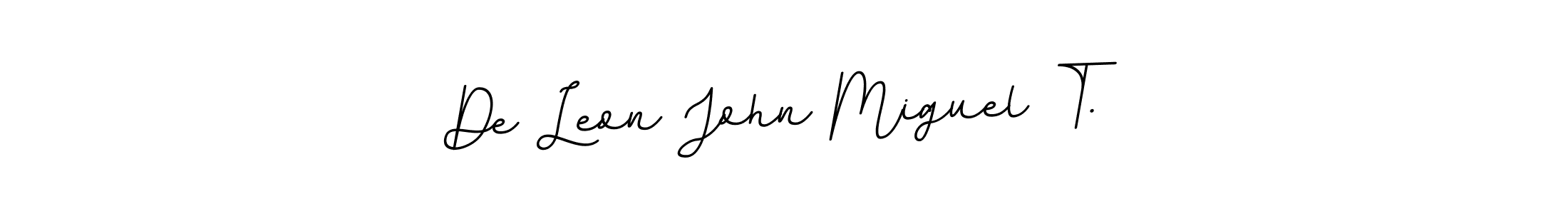 You should practise on your own different ways (BallpointsItalic-DORy9) to write your name (De Leon John Miguel T.) in signature. don't let someone else do it for you. De Leon John Miguel T. signature style 11 images and pictures png