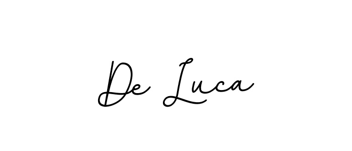 Make a beautiful signature design for name De Luca. With this signature (BallpointsItalic-DORy9) style, you can create a handwritten signature for free. De Luca signature style 11 images and pictures png
