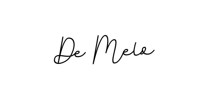 Create a beautiful signature design for name De Melo. With this signature (BallpointsItalic-DORy9) fonts, you can make a handwritten signature for free. De Melo signature style 11 images and pictures png