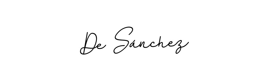 How to make De Sánchez name signature. Use BallpointsItalic-DORy9 style for creating short signs online. This is the latest handwritten sign. De Sánchez signature style 11 images and pictures png