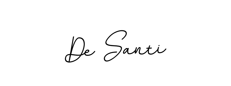 Create a beautiful signature design for name De Santi. With this signature (BallpointsItalic-DORy9) fonts, you can make a handwritten signature for free. De Santi signature style 11 images and pictures png