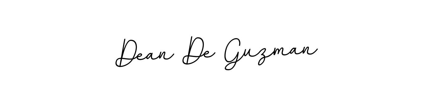 How to make Dean De Guzman name signature. Use BallpointsItalic-DORy9 style for creating short signs online. This is the latest handwritten sign. Dean De Guzman signature style 11 images and pictures png
