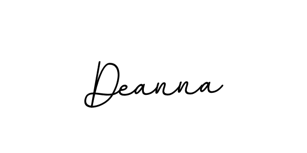 Make a beautiful signature design for name Deanna. With this signature (BallpointsItalic-DORy9) style, you can create a handwritten signature for free. Deanna signature style 11 images and pictures png