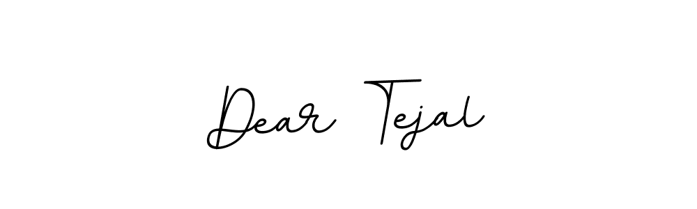 if you are searching for the best signature style for your name Dear Tejal. so please give up your signature search. here we have designed multiple signature styles  using BallpointsItalic-DORy9. Dear Tejal signature style 11 images and pictures png