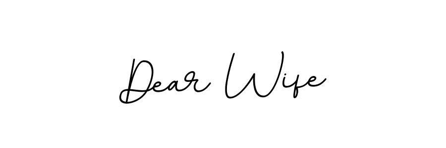 Make a beautiful signature design for name Dear Wife. With this signature (BallpointsItalic-DORy9) style, you can create a handwritten signature for free. Dear Wife signature style 11 images and pictures png