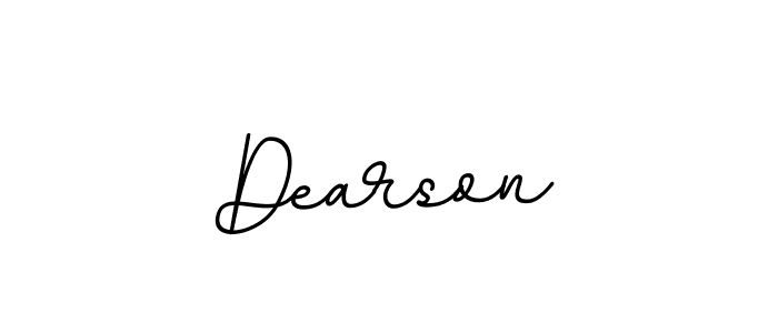 Use a signature maker to create a handwritten signature online. With this signature software, you can design (BallpointsItalic-DORy9) your own signature for name Dearson. Dearson signature style 11 images and pictures png