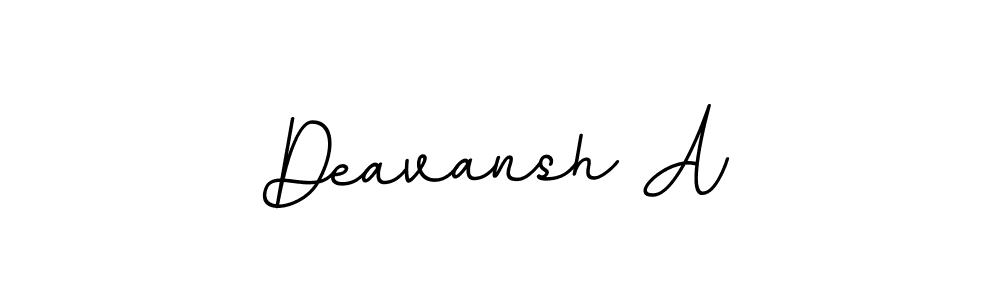 Make a beautiful signature design for name Deavansh A. With this signature (BallpointsItalic-DORy9) style, you can create a handwritten signature for free. Deavansh A signature style 11 images and pictures png