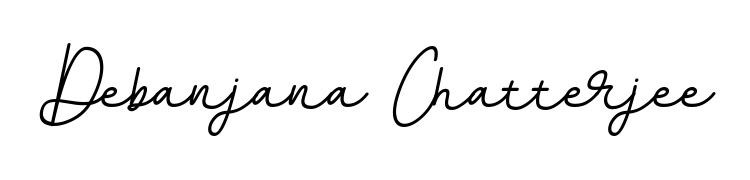 A timeless handwritten aesthetic for Debanjana Chatterjee. The BallpointsItalic-DORy9 font gives your signature a handcrafted feel with natural curves. Debanjana Chatterjee signature style 11 images and pictures png