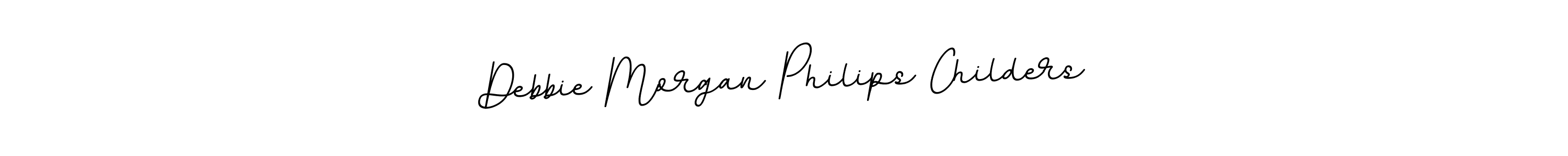 The best way (BallpointsItalic-DORy9) to make a short signature is to pick only two or three words in your name. The name Debbie Morgan Philips Childers include a total of six letters. For converting this name. Debbie Morgan Philips Childers signature style 11 images and pictures png