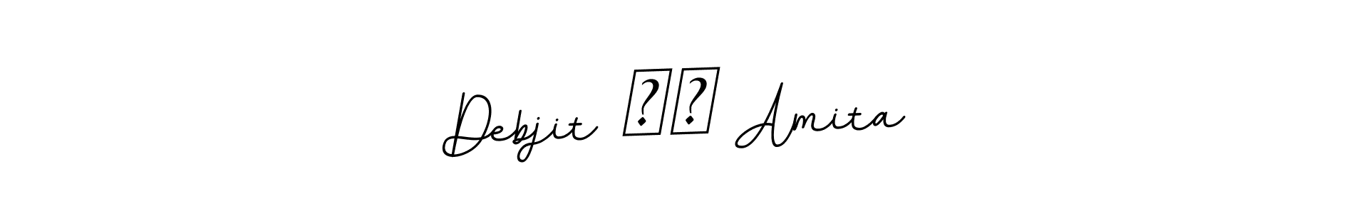 Create a beautiful signature design for name Debjit ❤️ Amita. With this signature (BallpointsItalic-DORy9) fonts, you can make a handwritten signature for free. Debjit ❤️ Amita signature style 11 images and pictures png