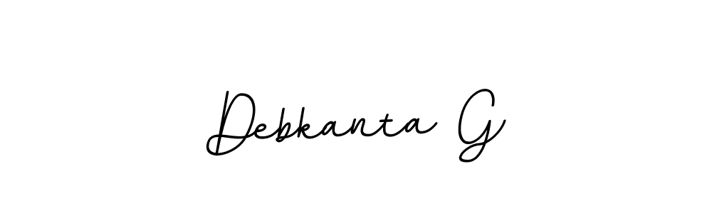Design your own signature with our free online signature maker. With this signature software, you can create a handwritten (BallpointsItalic-DORy9) signature for name Debkanta G. Debkanta G signature style 11 images and pictures png