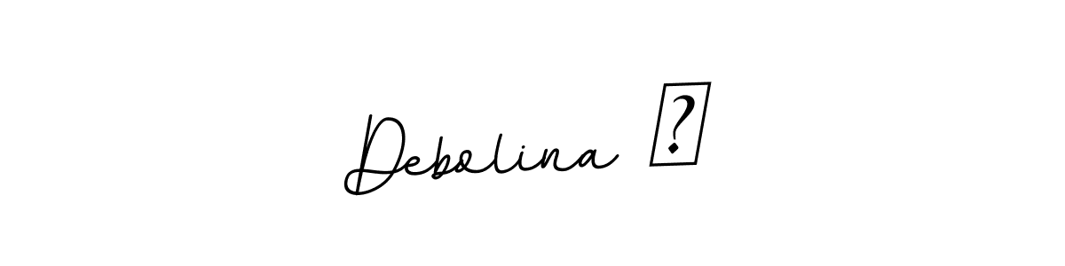 You should practise on your own different ways (BallpointsItalic-DORy9) to write your name (Debolina ❤) in signature. don't let someone else do it for you. Debolina ❤ signature style 11 images and pictures png