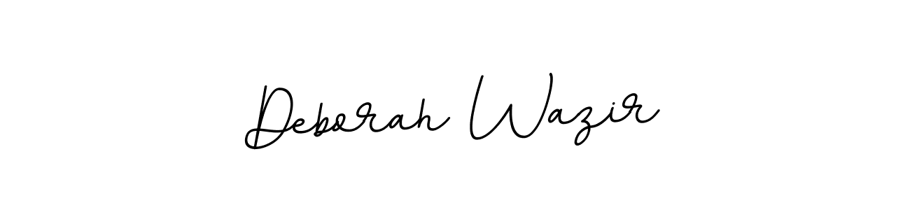 The best way (BallpointsItalic-DORy9) to make a short signature is to pick only two or three words in your name. The name Deborah Wazir include a total of six letters. For converting this name. Deborah Wazir signature style 11 images and pictures png