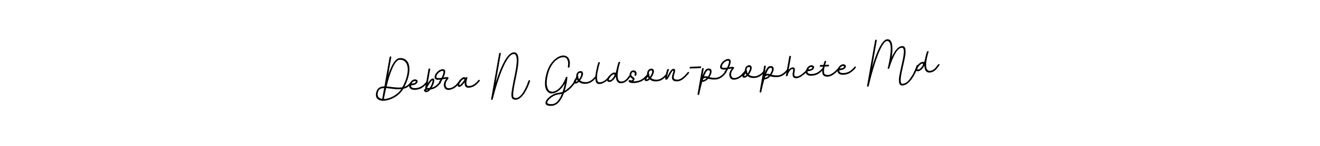 Make a beautiful signature design for name Debra N Goldson-prophete Md. With this signature (BallpointsItalic-DORy9) style, you can create a handwritten signature for free. Debra N Goldson-prophete Md signature style 11 images and pictures png