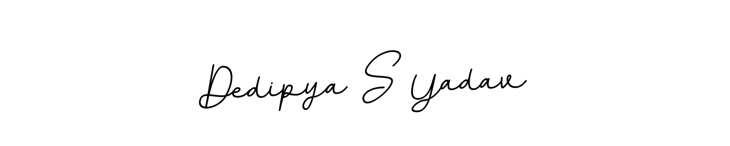 Design your own signature with our free online signature maker. With this signature software, you can create a handwritten (BallpointsItalic-DORy9) signature for name Dedipya S Yadav. Dedipya S Yadav signature style 11 images and pictures png