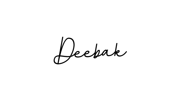 Design your own signature with our free online signature maker. With this signature software, you can create a handwritten (BallpointsItalic-DORy9) signature for name Deebak. Deebak signature style 11 images and pictures png