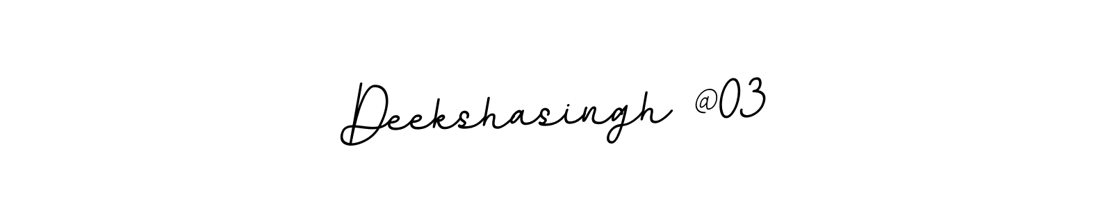 Use a signature maker to create a handwritten signature online. With this signature software, you can design (BallpointsItalic-DORy9) your own signature for name Deekshasingh @03. Deekshasingh @03 signature style 11 images and pictures png