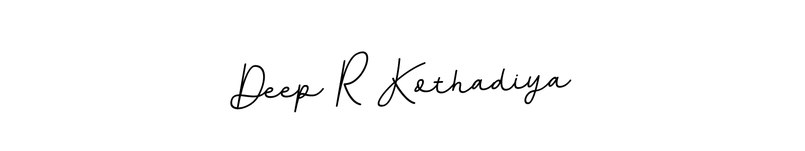 Design your own signature with our free online signature maker. With this signature software, you can create a handwritten (BallpointsItalic-DORy9) signature for name Deep R Kothadiya. Deep R Kothadiya signature style 11 images and pictures png