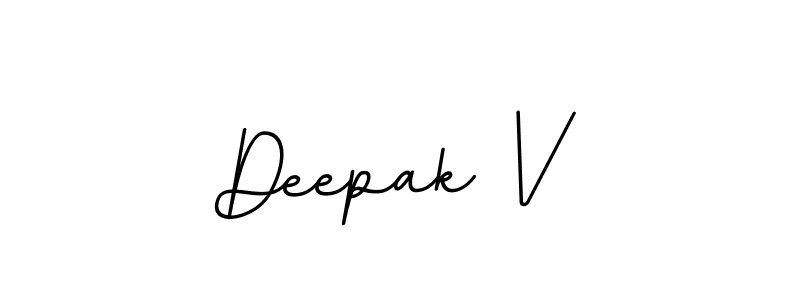 Create a beautiful signature design for name Deepak V. With this signature (BallpointsItalic-DORy9) fonts, you can make a handwritten signature for free. Deepak V signature style 11 images and pictures png