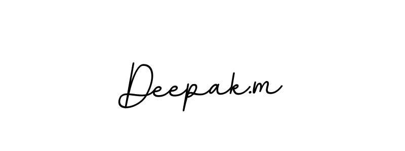The best way (BallpointsItalic-DORy9) to make a short signature is to pick only two or three words in your name. The name Deepak.m include a total of six letters. For converting this name. Deepak.m signature style 11 images and pictures png