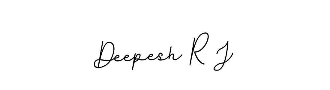 The best way (BallpointsItalic-DORy9) to make a short signature is to pick only two or three words in your name. The name Deepesh R J include a total of six letters. For converting this name. Deepesh R J signature style 11 images and pictures png