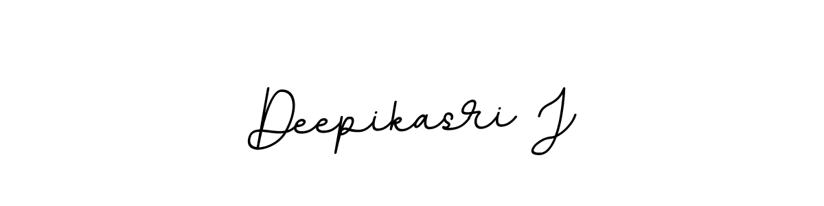 The best way (BallpointsItalic-DORy9) to make a short signature is to pick only two or three words in your name. The name Deepikasri J include a total of six letters. For converting this name. Deepikasri J signature style 11 images and pictures png
