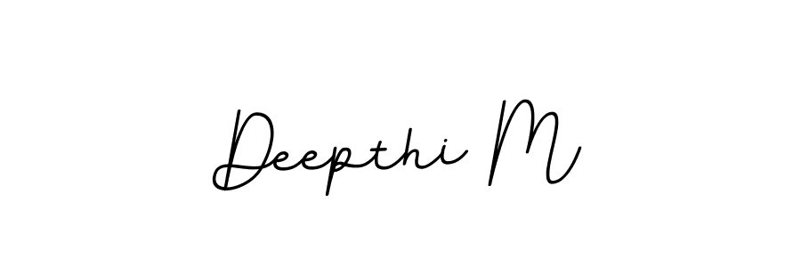 The best way (BallpointsItalic-DORy9) to make a short signature is to pick only two or three words in your name. The name Deepthi M include a total of six letters. For converting this name. Deepthi M signature style 11 images and pictures png