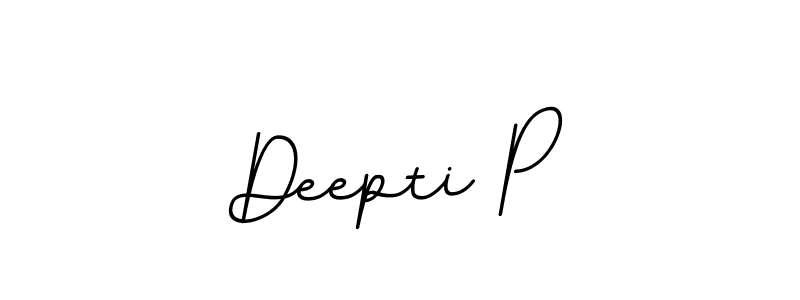 How to make Deepti P name signature. Use BallpointsItalic-DORy9 style for creating short signs online. This is the latest handwritten sign. Deepti P signature style 11 images and pictures png
