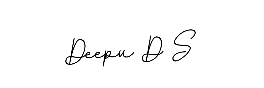 Design your own signature with our free online signature maker. With this signature software, you can create a handwritten (BallpointsItalic-DORy9) signature for name Deepu D S. Deepu D S signature style 11 images and pictures png