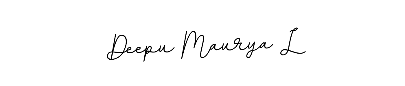 Use a signature maker to create a handwritten signature online. With this signature software, you can design (BallpointsItalic-DORy9) your own signature for name Deepu Maurya L. Deepu Maurya L signature style 11 images and pictures png