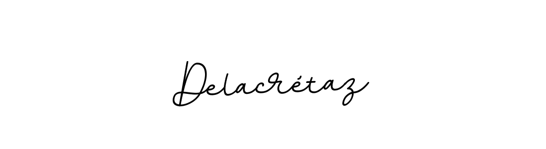 How to make Delacrétaz name signature. Use BallpointsItalic-DORy9 style for creating short signs online. This is the latest handwritten sign. Delacrétaz signature style 11 images and pictures png