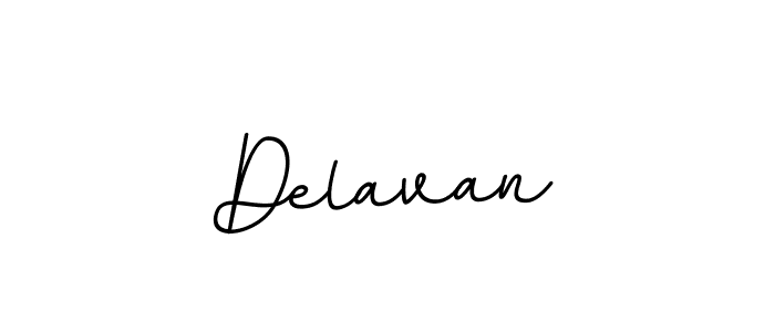 Make a beautiful signature design for name Delavan. With this signature (BallpointsItalic-DORy9) style, you can create a handwritten signature for free. Delavan signature style 11 images and pictures png