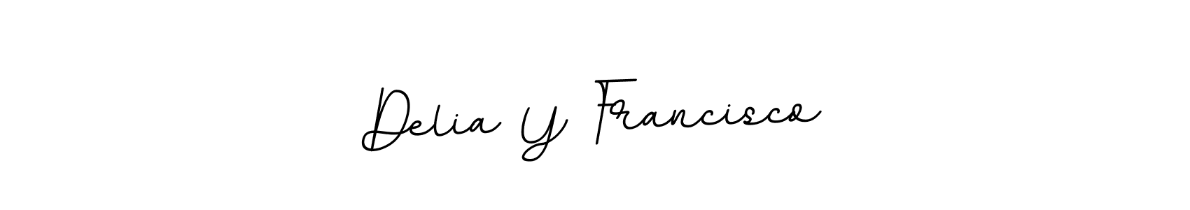 This is the best signature style for the Delia Y Francisco name. Also you like these signature font (BallpointsItalic-DORy9). Mix name signature. Delia Y Francisco signature style 11 images and pictures png