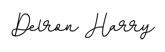 A sleek calligraphic signature for name Delron Harry utilizing BallpointsItalic-DORy9 styling. Great for adding personal signatures to photos and art. Delron Harry signature style 11 images and pictures png